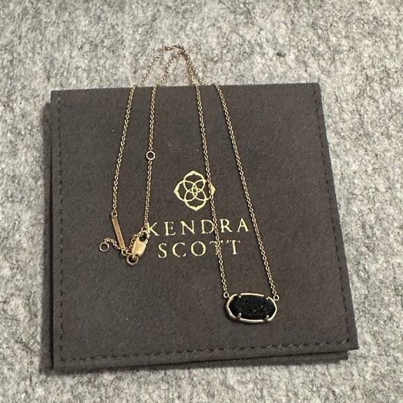 Kendra Scott Elisa 18k Gold Vermeil Pendant Necklace in Black